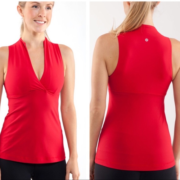lululemon athletica Tops - Lululemon Red Whisper Tank Top (D6)